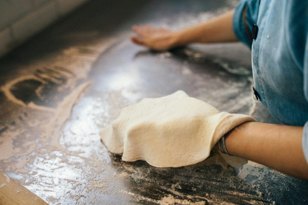 Person Making Roti